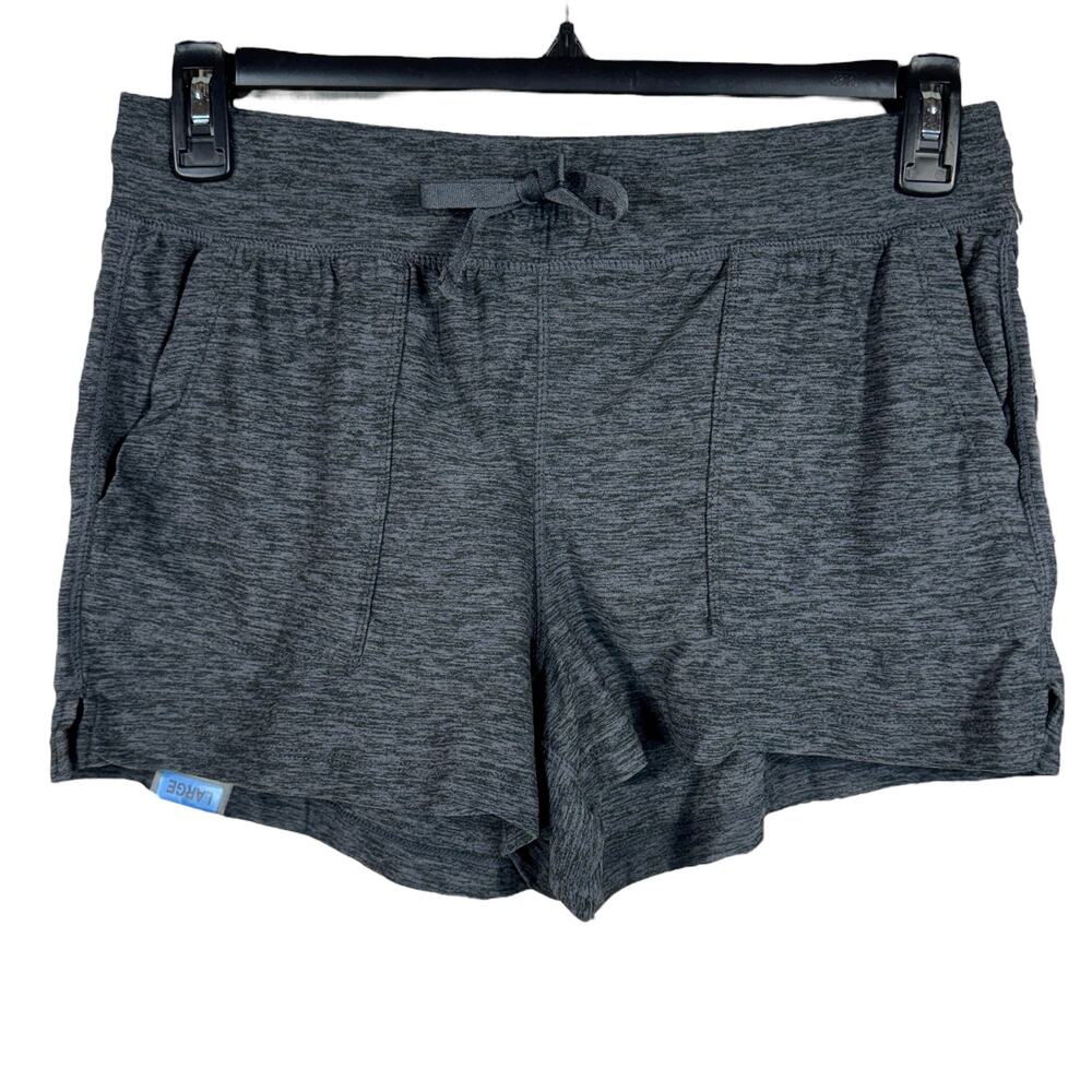 90 Degree by Reflex Large Shorts Pull-On Hi-Rise Pockets Drawstring Stretch Slit